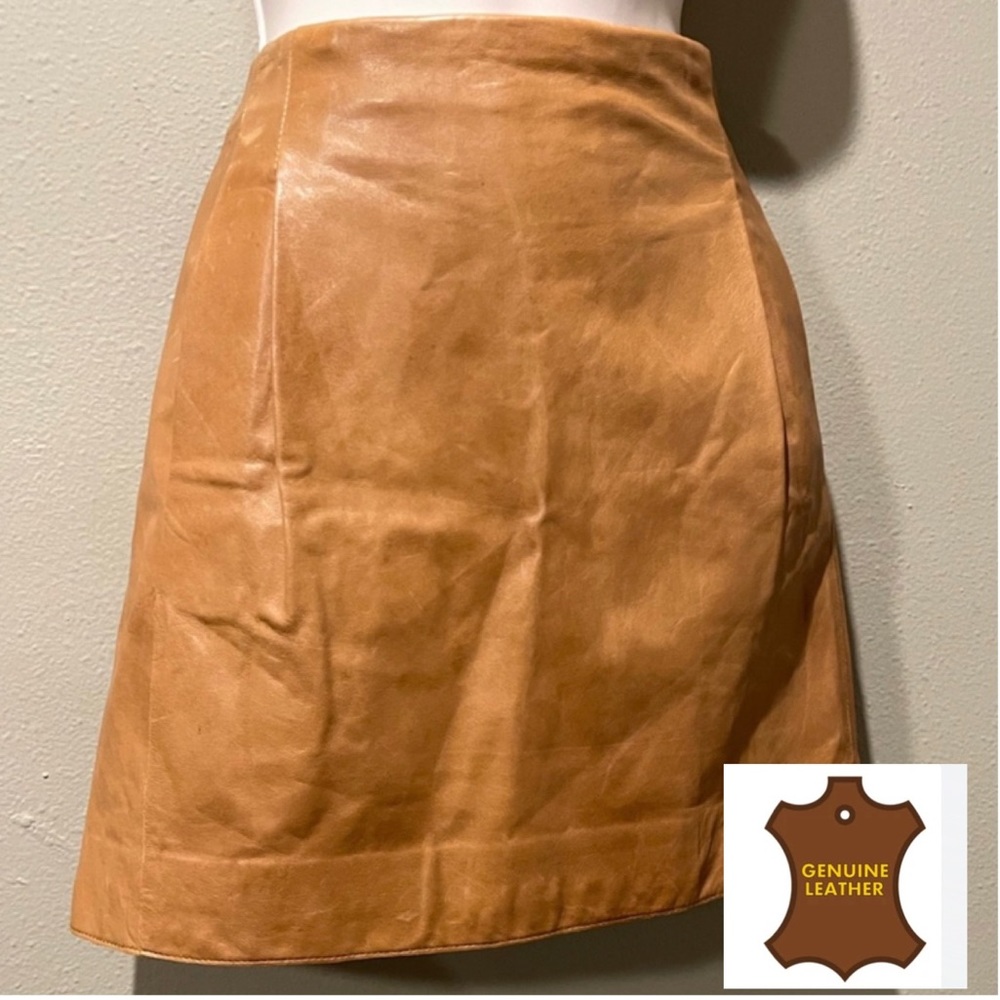 Vince Leather Skirt, pockets, size 2